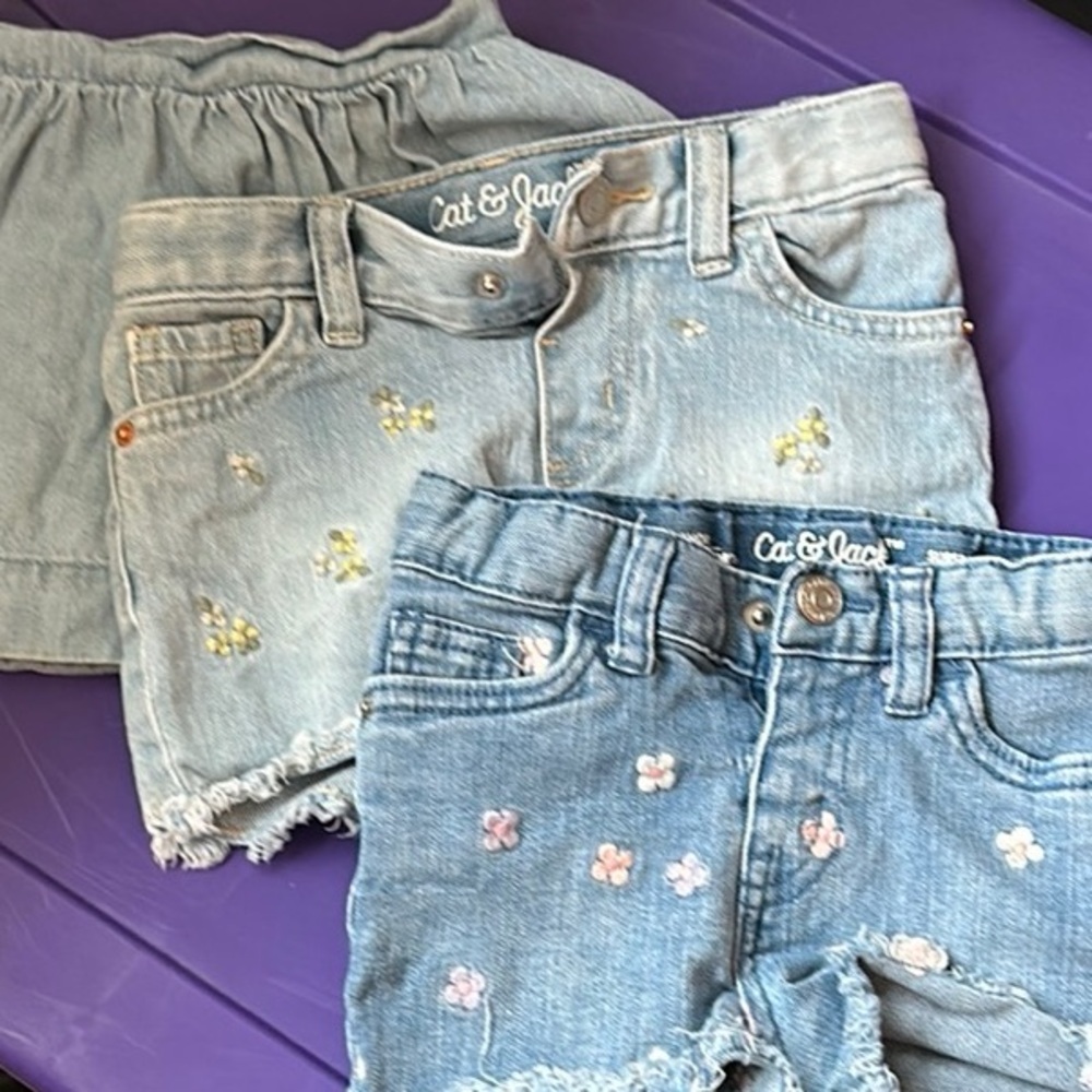 Cat & Jack Light Blue Denim Shorts for Kids